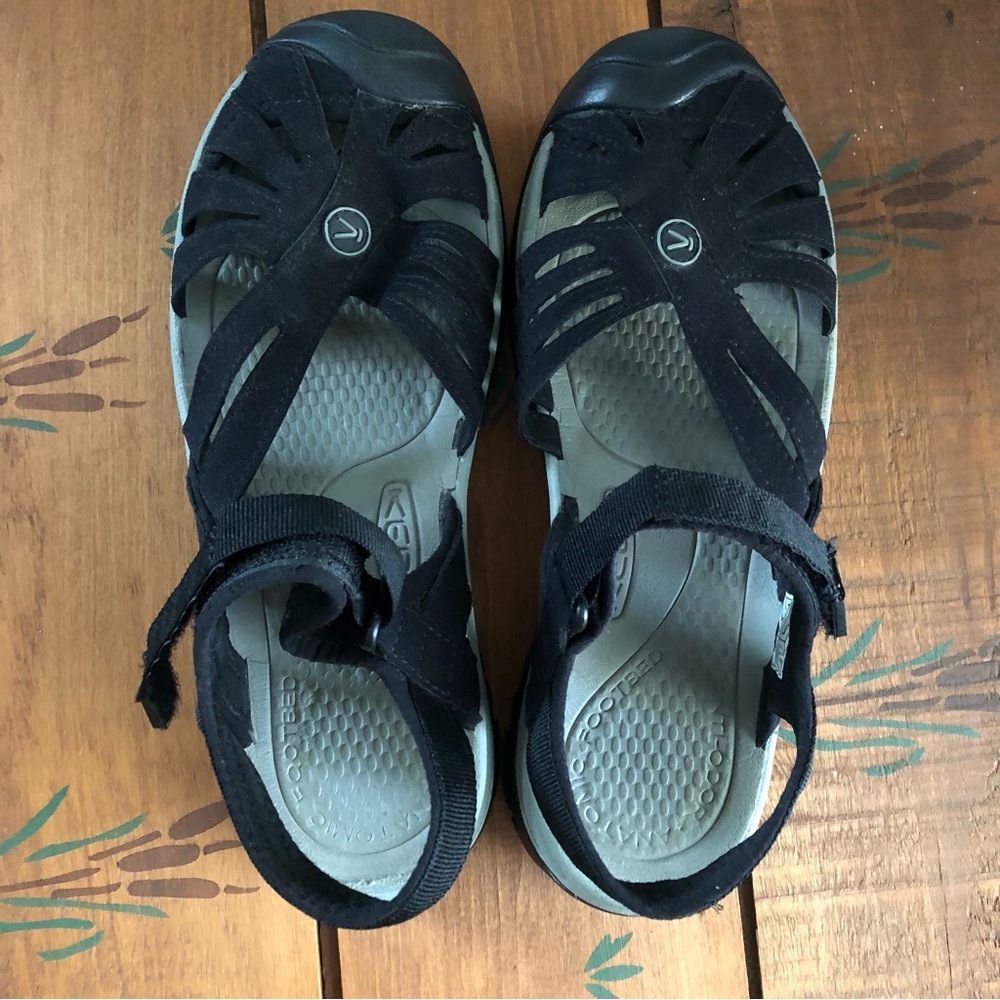 Keen 'Rose' Women's Size 9 Black Adjustable Ankle Strap Sport Sandals